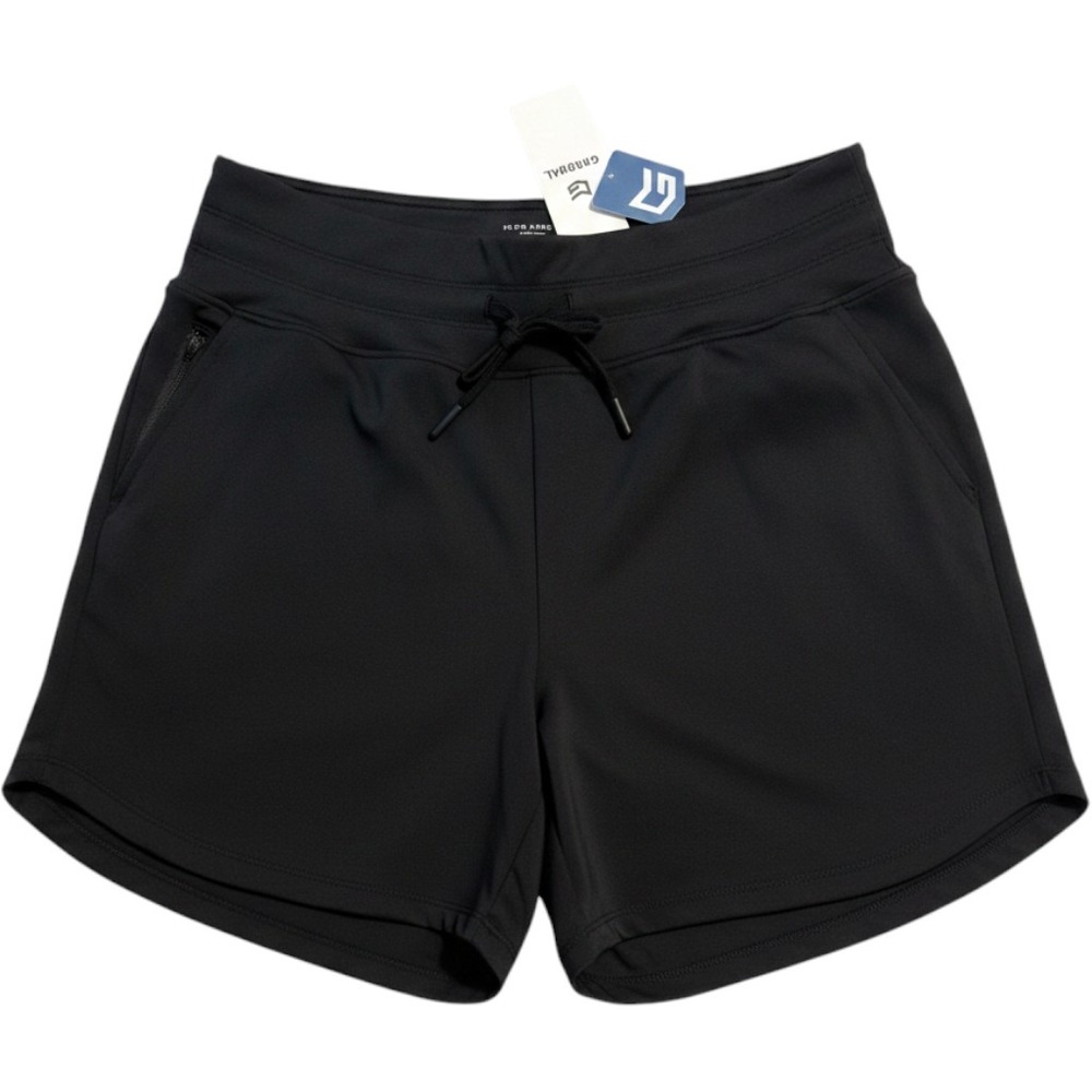 Gradual Womens Athletic Gym Shorts Black Size M Drawstring Pockets NWT